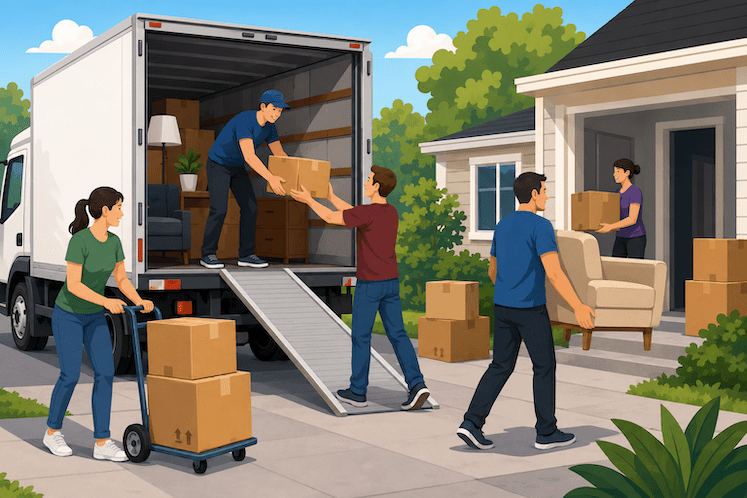 How to Unload a Moving Truck Safely and Efficiently
