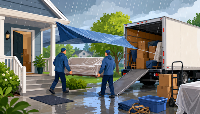 What to Do If It Rains on Moving Day Without the Stress