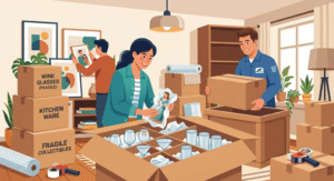 packing fragile glassware