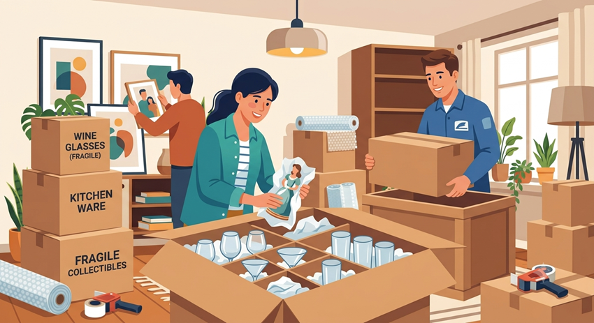 Packing Fragile Glassware and Collectibles Without Stress
