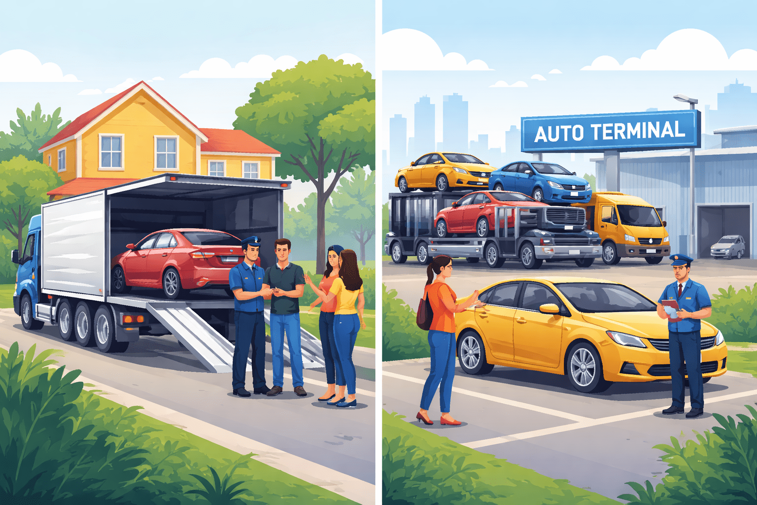 Door-to-Door vs Terminal Car Shipping: Costs, Pros & Cons Explained