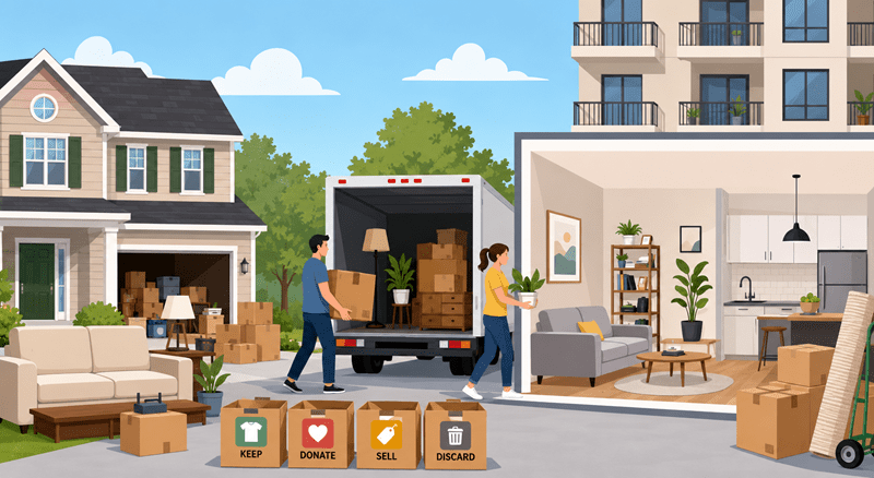 How to Downsize to a One-Bedroom Apartment in Just a Weekend
